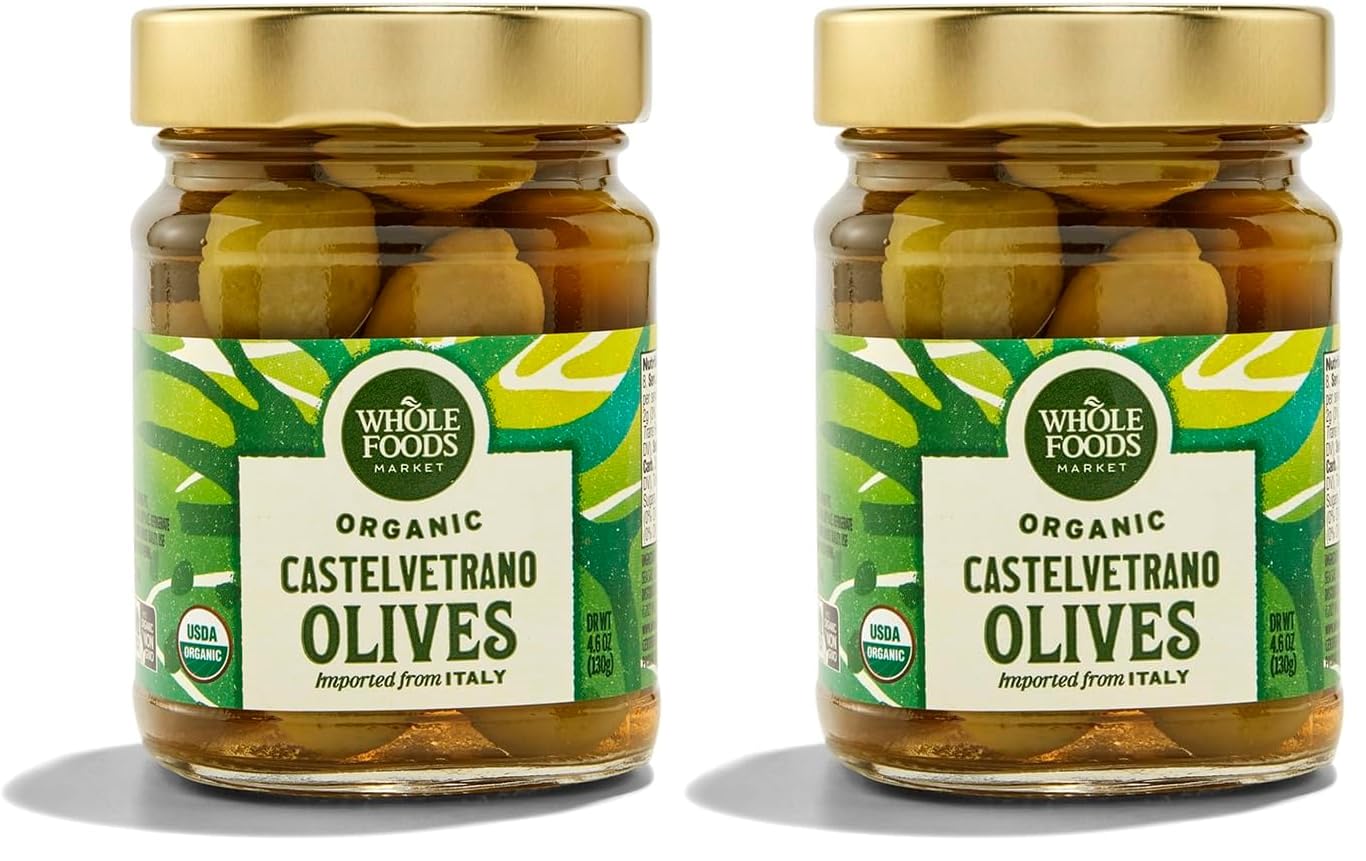 Amazon.com: Whole Foods Market, Organic Castelvetrano Olives, 4.6